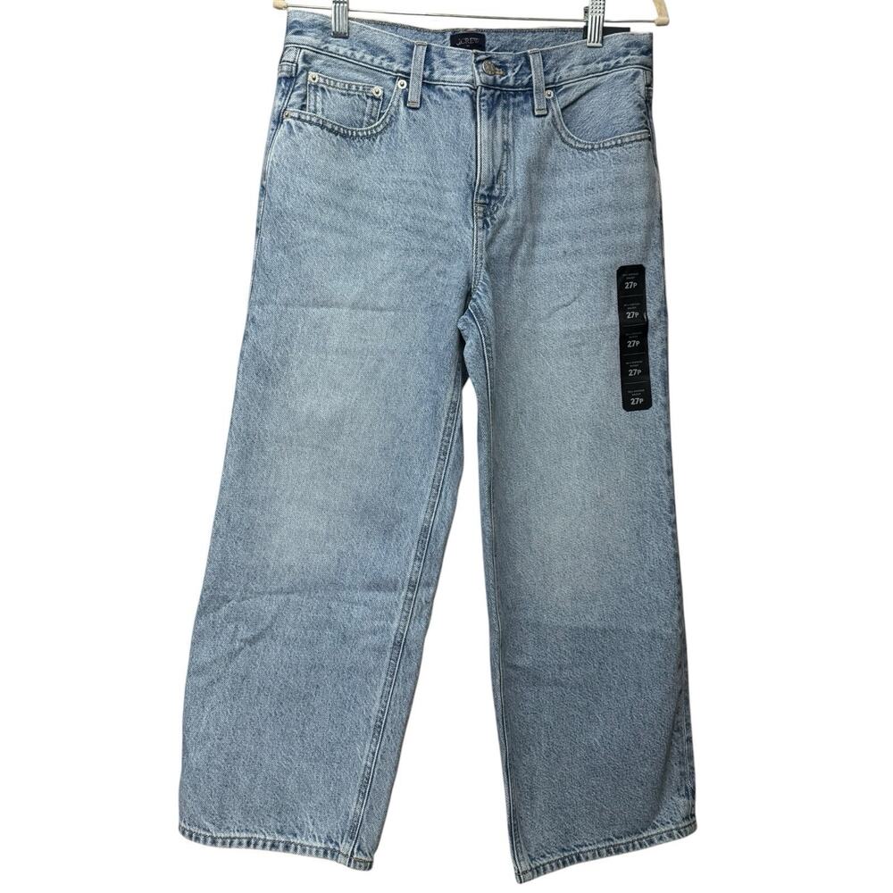NWT J. Crew 90s Vintage Baggy Jeans Size 27 Petite Blue Alps Wash - Picture 3 of 9